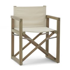 Denham Campaign Chair - Canvas & Weathered Teak