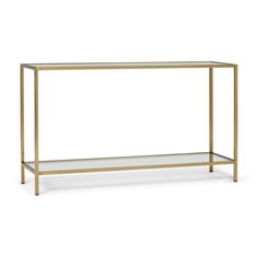 Keswick 140 Rectangular Console Table - Brushed Brass