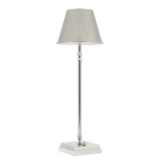 Hanover Tall Cordless Lamp - Nickel