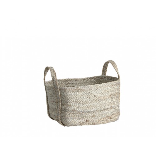Arbroath Rectangular Jute Basket, Small