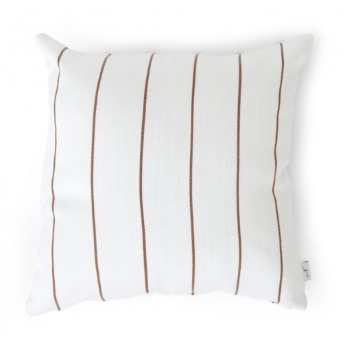 Evie Pin stripe outdoor cushion 45x45 Burnt Sienna