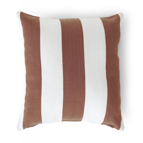Evie stripe outdoor cushion 45x45 Burnt Sienna