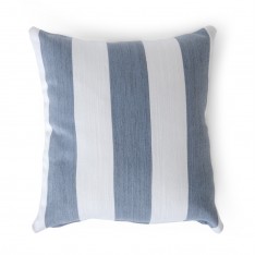 Evie stripe outdoor cushion 45x45 Flax blue