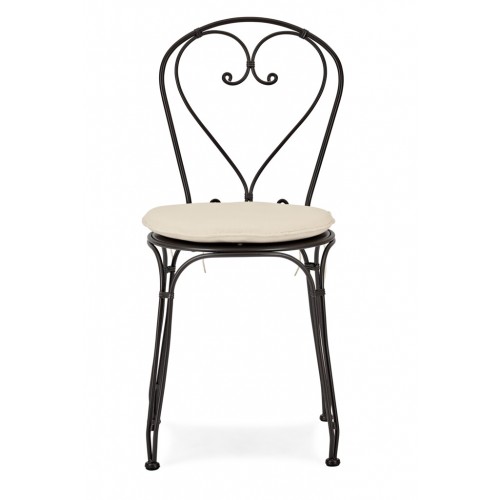 Boscombe Dining Chair with Oatmeal Cushion - Black