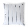 Evie Pin Stripe Outdoor Cushion 45x45cm - Flax Blue