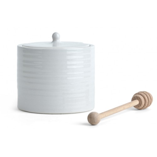 Lewes Pot with Wooden drizzler - Grey