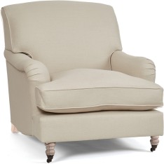 Olivia Armchair Hugo Pale Oat - Pale Oak Legs