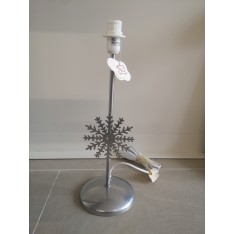 LAMPE de table  LEONIE'S- FLOCON métal avec abat-jour brun - haut. 47 cm