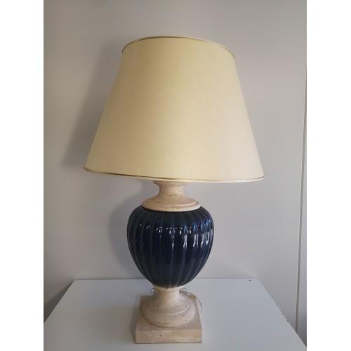 Lampe Matteuzzi bleu  Haut. 85 cm Diam.55 cm  