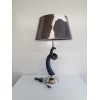 lampe corne noire Mars & More avec abat-jour vache noir-blanc