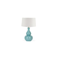 Dalston Lamp in Aqua Blue with Lucile 19'' Shade in WW
