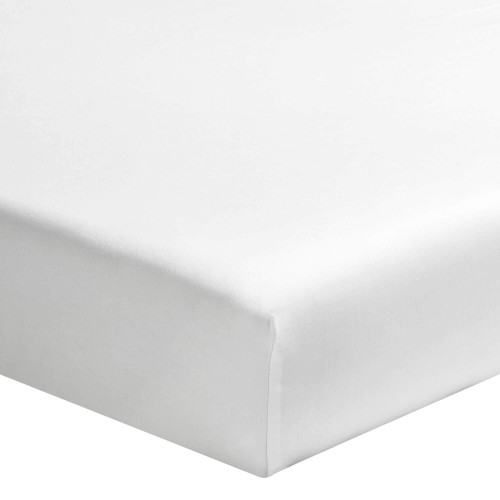 Drap housse Percale Blanc SX -Bonnet 31-36 cm