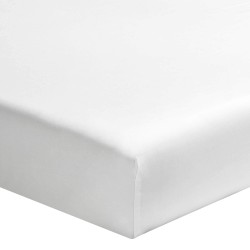 Drap housse Percale Blanc SX -Bonnet 31-36 cm