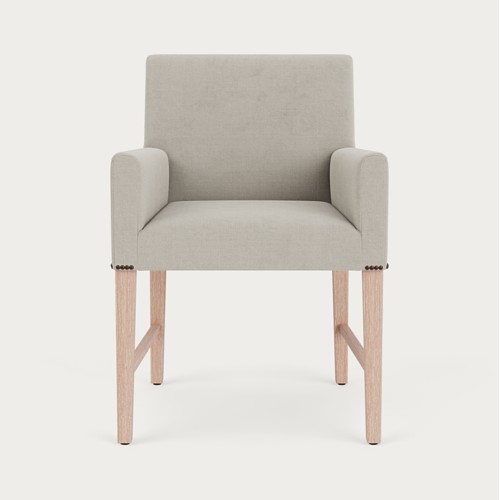 Shoreditch Carver Chair- Clara Natural - Pale oak legs