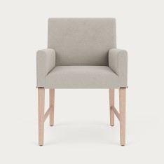 Shoreditch Carver Chair- Clara Natural - Pale oak legs