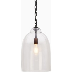 Shaftesbury Bronze Glass Pendant - Medium