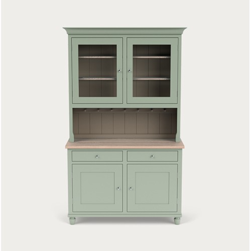 Suffolk 4ft Glazed Dresser - Sage