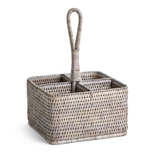 Ashcroft Condiment and Cutlery Basket - Silver Reed