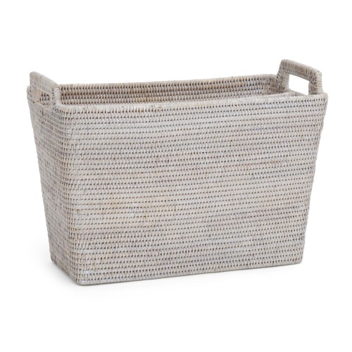 Ashcroft Magazine Basket 28x50cm - Silver Reed