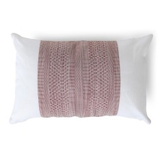 Evie Geometric Outdoor Cushion Cover 35x55cm - Burnt Sienna