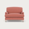 Olivia Loveseat - Linara Rhubarb - Pale Oak