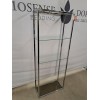 ETAGERE Zanolini -métal chrome et verre L 60 - H. 160 cm - P 27 cm