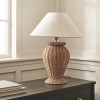 Athena Medium Table Lamp & Oliver 18" Lampshade - Warm White