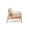 Kew Relaxed Armchair with Cushion Natural Woven