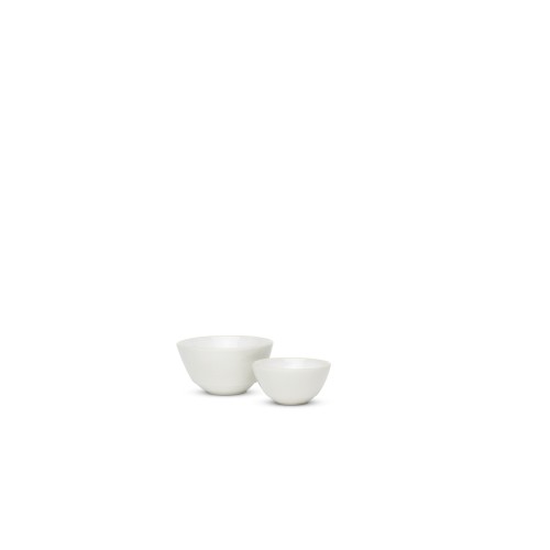 Clovelly Pair of Dipping Bowls - Reactive White