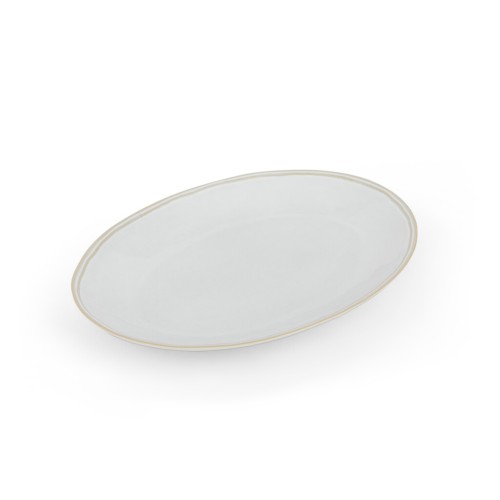 Clovelly Oval Platter - Reactive White