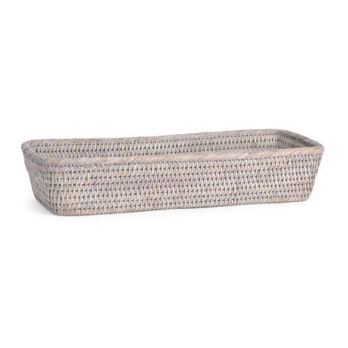 Ashcroft Rectangular Bread Basket 40x18cm - Silver Reed