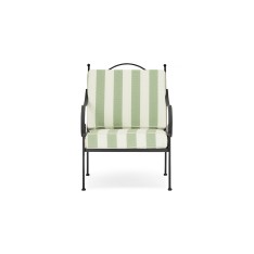 Cheltenham Sofa Armchair with Green Striped Cushions Set