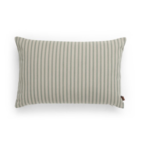 Fine Stripe Outdoor Cushion 55x35cm - Green