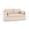Eliza Medium Loose Cover Sofa - Signature Linen - Calico