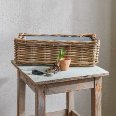Littleton Rectangular Zinc Lined Basket 45x23cm