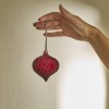 Avery Merlot Glass Drop Bauble - Small
