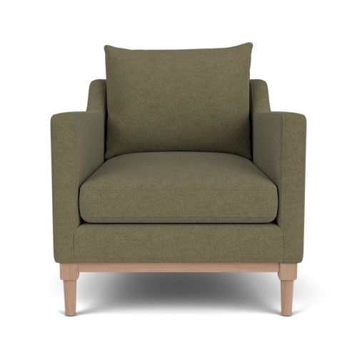 Eliza Armchair - Sig Lin Moss - Natural Oak Legs