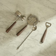 Holland Bar Tools, 4pc Set - Stainless Steel & Acacia