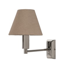 Brunswick Chrome Wall Light - Parchment Shade